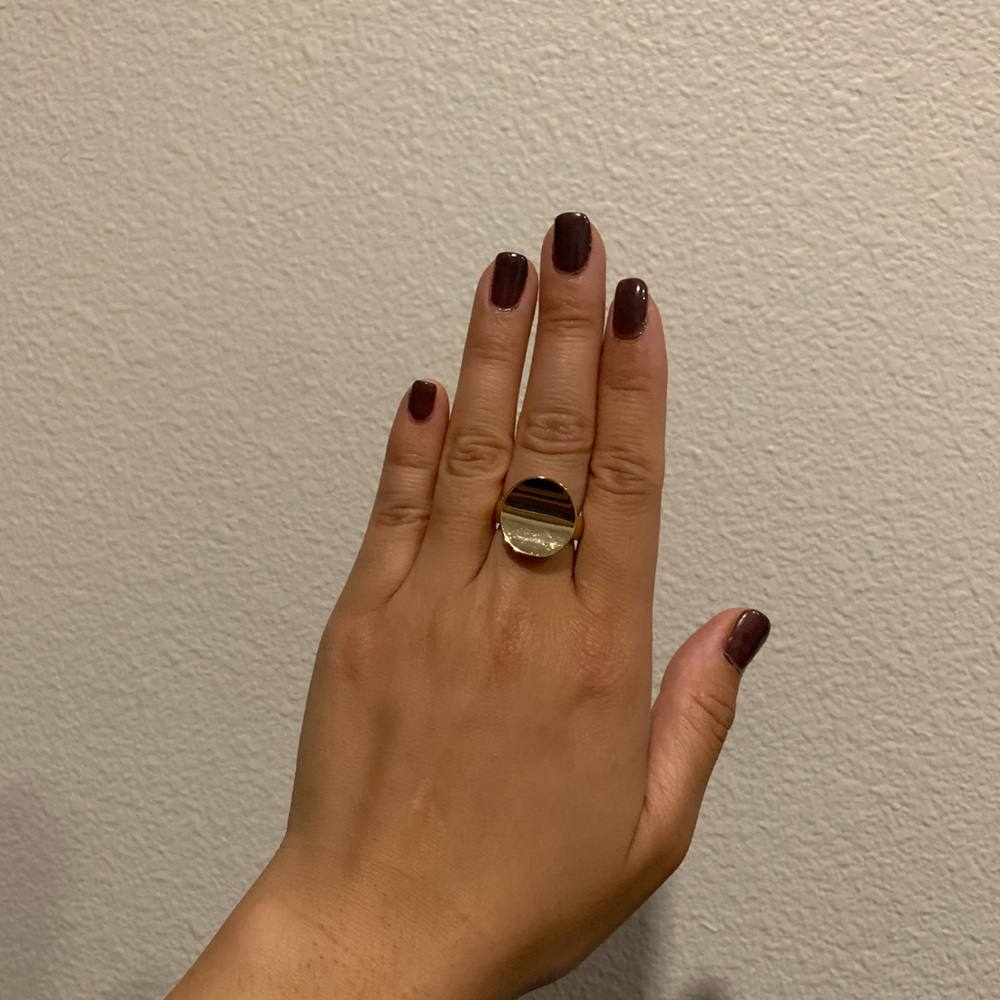 BCBGMAZAZRIA Gold Pyramid Ring - Size 8